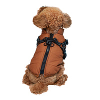 HKM-7998781 Waterproof Warm Cotton Dog Jacket - Thickened Vest for Pets in Red, Army Green, Navy Blue, Brown - Sizes M to 2XL