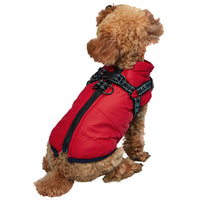 HKM-7998781 Waterproof Warm Cotton Dog Jacket - Thickened Vest for Pets in Red, Army Green, Navy Blue, Brown - Sizes M to 2XL