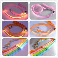 HKM-8000189 LED Dog Leash with Illuminating Nylon Strap and Replaceable Battery, Waterproof and Adjustable Brightness Options, Perfect for Night Walks