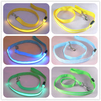 HKM-8000189 LED Dog Leash with Illuminating Nylon Strap and Replaceable Battery, Waterproof and Adjustable Brightness Options, Perfect for Night Walks