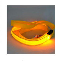 HKM-8000189 LED Dog Leash with Illuminating Nylon Strap and Replaceable Battery, Waterproof and Adjustable Brightness Options, Perfect for Night Walks