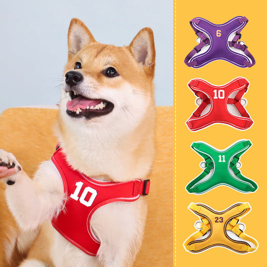 HKM-800083 Pet Chest Strap for Small and Medium Dogs - Comfortable Polyester Vest with Adjustable Rope