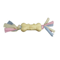 HKM-8001213 TPR and Cotton Dog Bone Chew Toy for Molar Teeth Relief and Stress Reduction