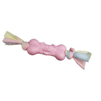 HKM-8001213 TPR and Cotton Dog Bone Chew Toy for Molar Teeth Relief and Stress Reduction
