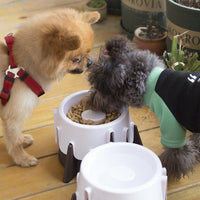 HKM-8002365 Adjustable Wet and Dry Pet Bowl - 8x9x13CM, 389G, Made of Durable Plastic