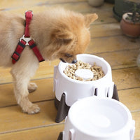HKM-8002365 Adjustable Wet and Dry Pet Bowl - 8x9x13CM, 389G, Made of Durable Plastic