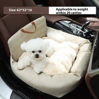 HKM-8002621 Universal Dog Car Kennel for All Seasons - Cat's Paw Cloth and Oxford Material, 62x52x16 cm
