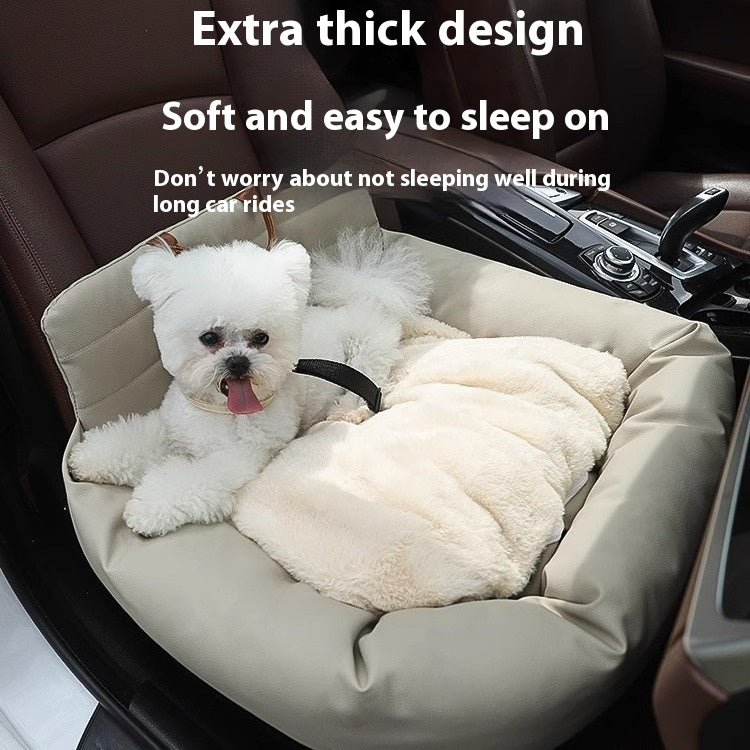 HKM-8002621 Universal Dog Car Kennel for All Seasons - Cat's Paw Cloth and Oxford Material, 62x52x16 cm