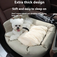 HKM-8002621 Universal Dog Car Kennel for All Seasons - Cat's Paw Cloth and Oxford Material, 62x52x16 cm