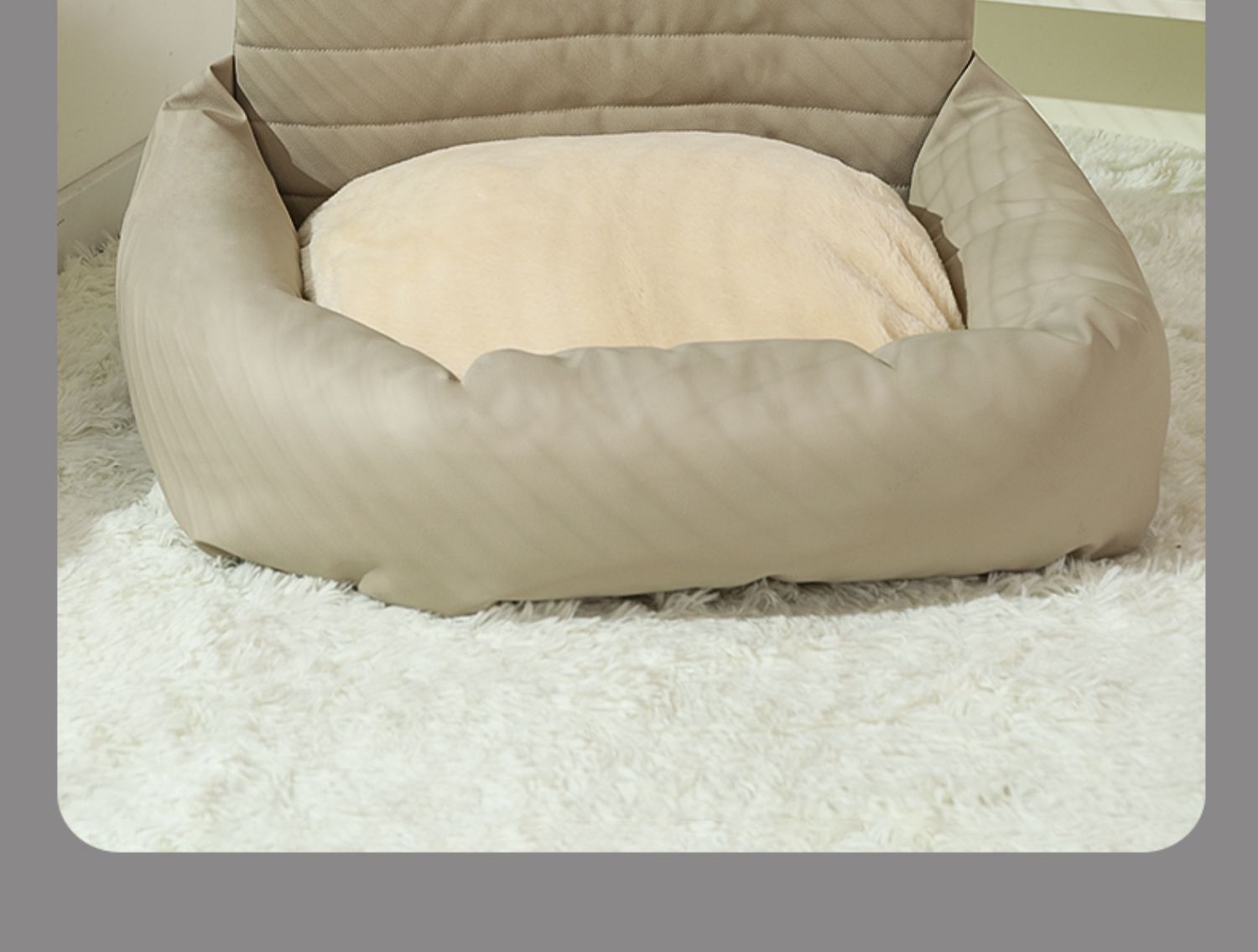 HKM-8002621 Universal Dog Car Kennel for All Seasons - Cat's Paw Cloth and Oxford Material, 62x52x16 cm