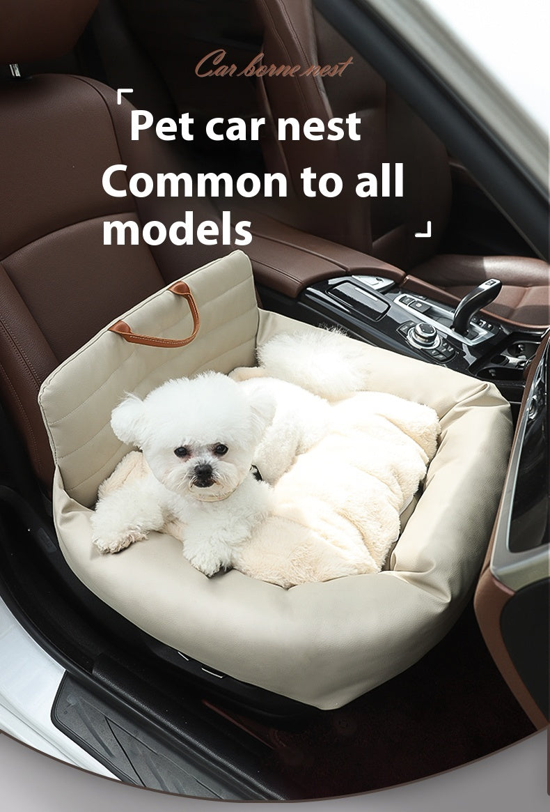 HKM-8002621 Universal Dog Car Kennel for All Seasons - Cat's Paw Cloth and Oxford Material, 62x52x16 cm