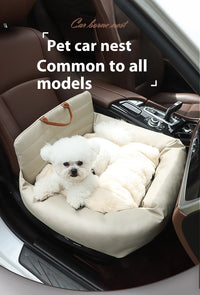 HKM-8002621 Universal Dog Car Kennel for All Seasons - Cat's Paw Cloth and Oxford Material, 62x52x16 cm