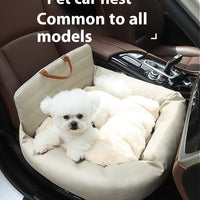 HKM-8002621 Universal Dog Car Kennel for All Seasons - Cat's Paw Cloth and Oxford Material, 62x52x16 cm