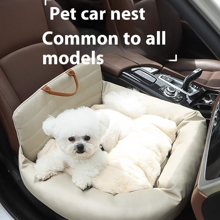 HKM-8002621 Universal Dog Car Kennel for All Seasons - Cat's Paw Cloth and Oxford Material, 62x52x16 cm