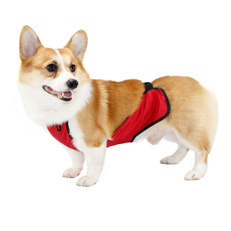 HKM-8002749 Waterproof Pet Apron for Belly Protection, Easy On and Off, Polyester & Short Plush Material