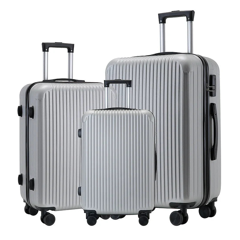 HKM-800275 Custom ABS Trolley Carry-on Luggage Set – 20, 24, 28 Inch Travel Options