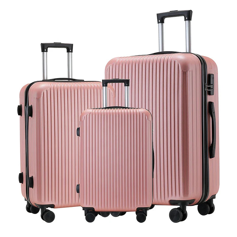 HKM-800275 Custom ABS Trolley Carry-on Luggage Set – 20, 24, 28 Inch Travel Options