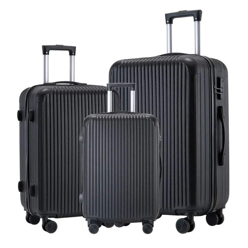 HKM-800275 Custom ABS Trolley Carry-on Luggage Set – 20, 24, 28 Inch Travel Options