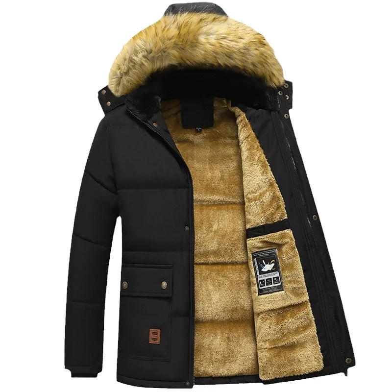 HKM-800275 Down Jackets for Men Large Size Men Jackets Hooded Windproof Waterproof Outerwear Mens Winter Iacket Coat