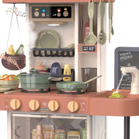 HKM-800339 43-Piece Kids Kitchen Play Set - Pretend Cooking Toys with Multifunctional Tableware