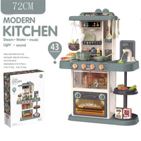 HKM-800339 43-Piece Kids Kitchen Play Set - Pretend Cooking Toys with Multifunctional Tableware