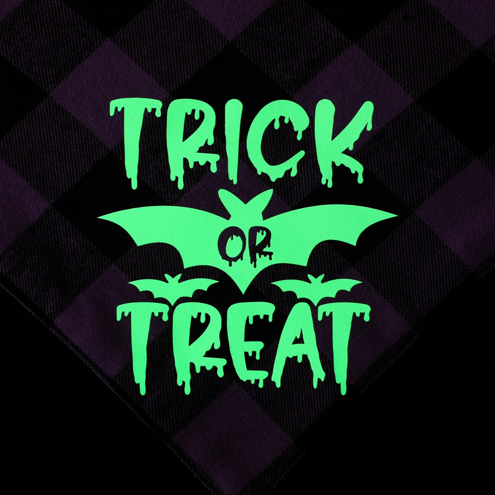 HKM-8003773 Luminous Halloween Pet Saliva Towel - Double & Single Layer Cotton with Pumpkin, Bat, and Castle Patterns