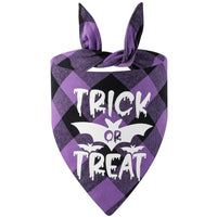 HKM-8003773 Luminous Halloween Pet Saliva Towel - Double & Single Layer Cotton with Pumpkin, Bat, and Castle Patterns