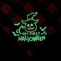 HKM-8003773 Luminous Halloween Pet Saliva Towel - Double & Single Layer Cotton with Pumpkin, Bat, and Castle Patterns