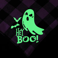 HKM-8003773 Luminous Halloween Pet Saliva Towel - Double & Single Layer Cotton with Pumpkin, Bat, and Castle Patterns