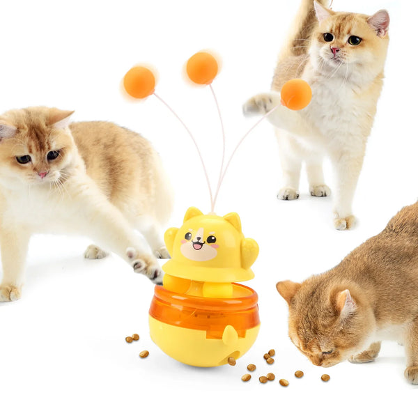 HKM-800403 Eco-Friendly Interactive Cat Toy Teaser Wand and Tumbler for Boredom Relief