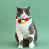 HKM-8004157 Christmas-Themed Plush Pet Ball Collar in Various Sizes