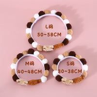 HKM-8004157 Christmas-Themed Plush Pet Ball Collar in Various Sizes