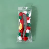 HKM-8004157 Christmas-Themed Plush Pet Ball Collar in Various Sizes