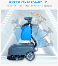 HKM-800467 Battery-Powered Floor Scrubber and Dryer, Handheld Cleaning Machine