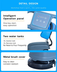 HKM-800467 Battery-Powered Floor Scrubber and Dryer, Handheld Cleaning Machine