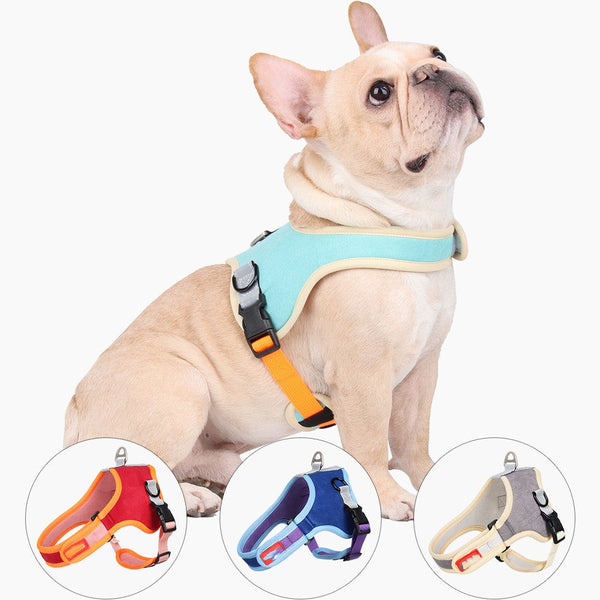 HKM-8005437 Reflective Dog Harness with Chest Strap and Leash - Available in Multiple Sizes and Colors