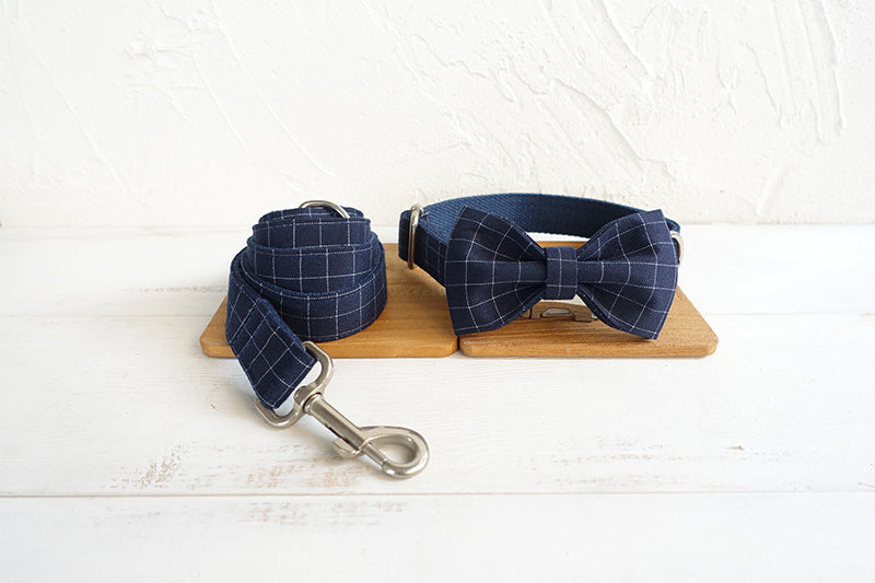 HKM-8005949 Comfortable Double Bow Dog Collar Made of Durable Polyester