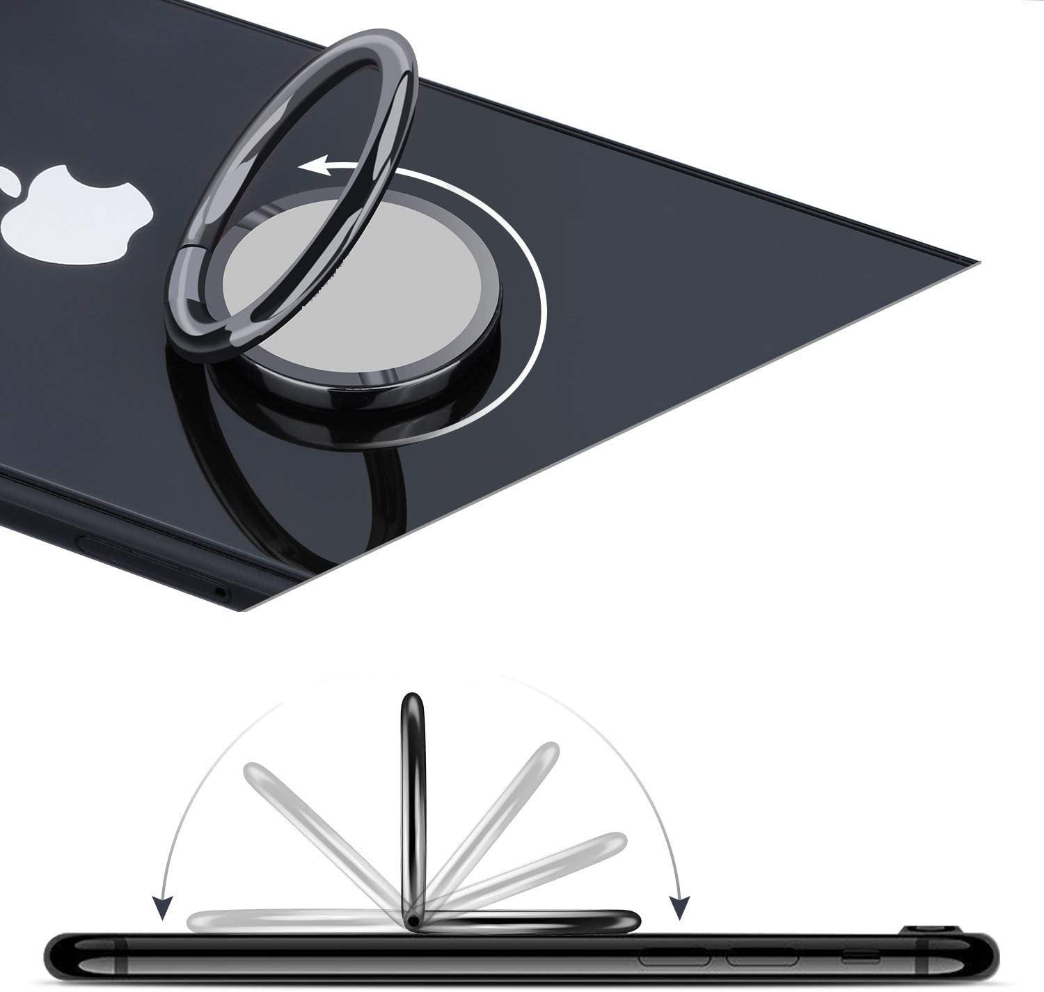 HKM-800595 Zinc Alloy Mobile Phone Ring Holder Stand for All Smartphones and Tablets