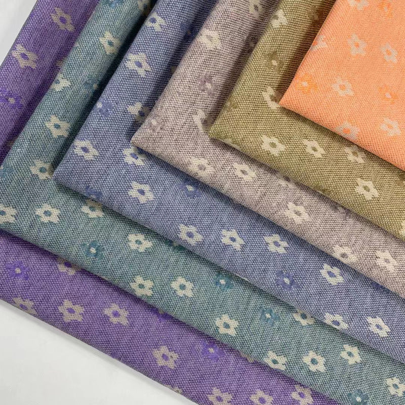 HKM-800723 Knitted Jacquard Fabric for Fashion Dresses and Blouses - 95% Cotton, 5% Spandex, Digital Geometric Print