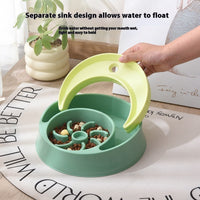 HKM-8008125 Automatic Cat Feeder with Integrated Water and Grain Bowl - Plastic, Multiple Colors