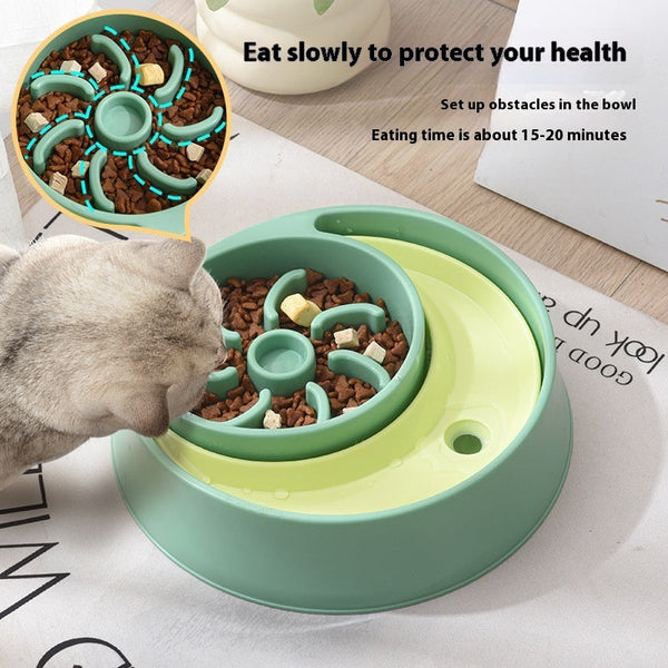 HKM-8008125 Automatic Cat Feeder with Integrated Water and Grain Bowl - Plastic, Multiple Colors