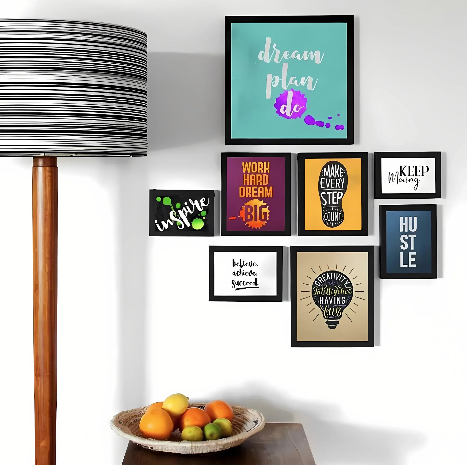 HKM-800915 A4 Black Freestanding and Wall Mountable Photo Frame for Modern Home and Gallery Display