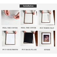 HKM-800915 A4 Black Freestanding and Wall Mountable Photo Frame for Modern Home and Gallery Display