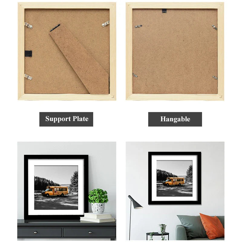 HKM-800915 A4 Black Freestanding and Wall Mountable Photo Frame for Modern Home and Gallery Display