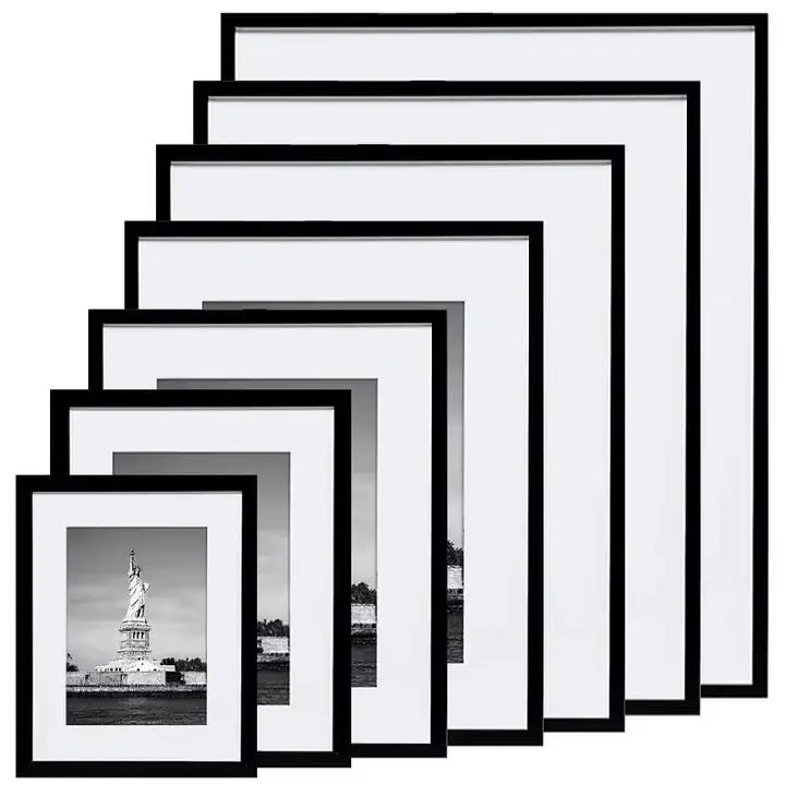 HKM-800915 A4 Black Freestanding and Wall Mountable Photo Frame for Modern Home and Gallery Display