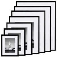 HKM-800915 A4 Black Freestanding and Wall Mountable Photo Frame for Modern Home and Gallery Display