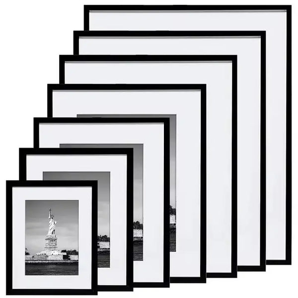 HKM-800915 A4 Black Freestanding and Wall Mountable Photo Frame for Modern Home and Gallery Display