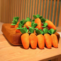 HKM-8009405 Pet-Friendly Plush Fruits and Vegetables Toy Set - Includes Carrots and Strawberries