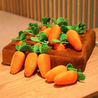HKM-8009405 Pet-Friendly Plush Fruits and Vegetables Toy Set - Includes Carrots and Strawberries