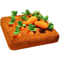 HKM-8009405 Pet-Friendly Plush Fruits and Vegetables Toy Set - Includes Carrots and Strawberries